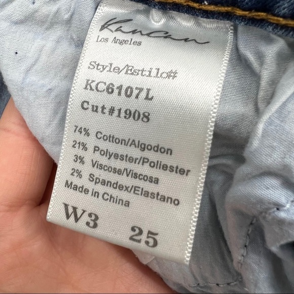 KanCan Boyfriend Jeans Destroyed Denim Holey Knees KC6107L - Picture 9 of 10